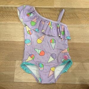 RUFFLE BUTTS - 2T ice cream cone print swimsuit